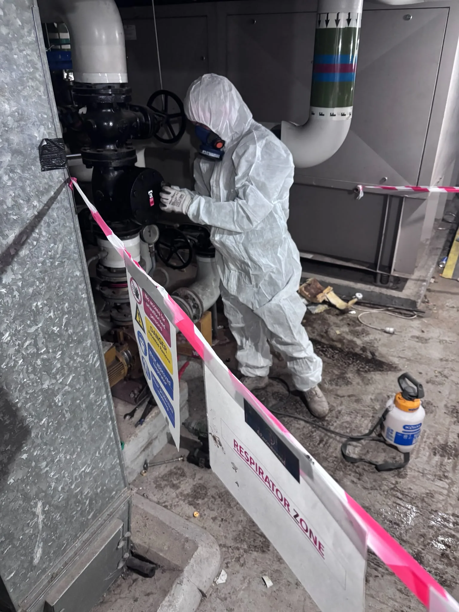 Asbestos artex removal from concrete soffit in Herne Hill